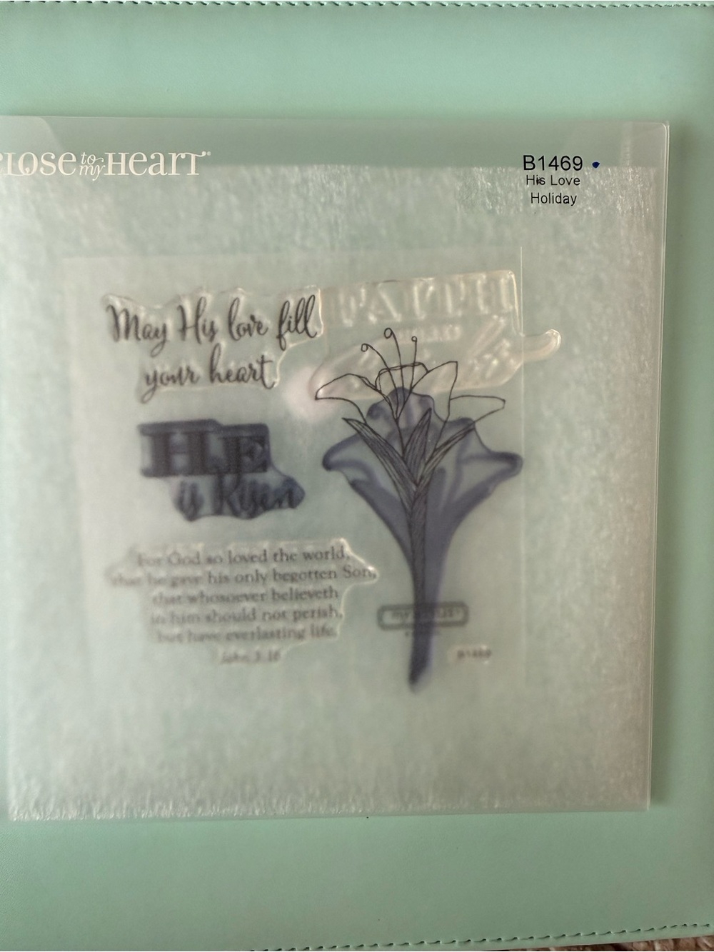 Close to My Heart 'His Love' Clear Stamp Set - Blue Lilies